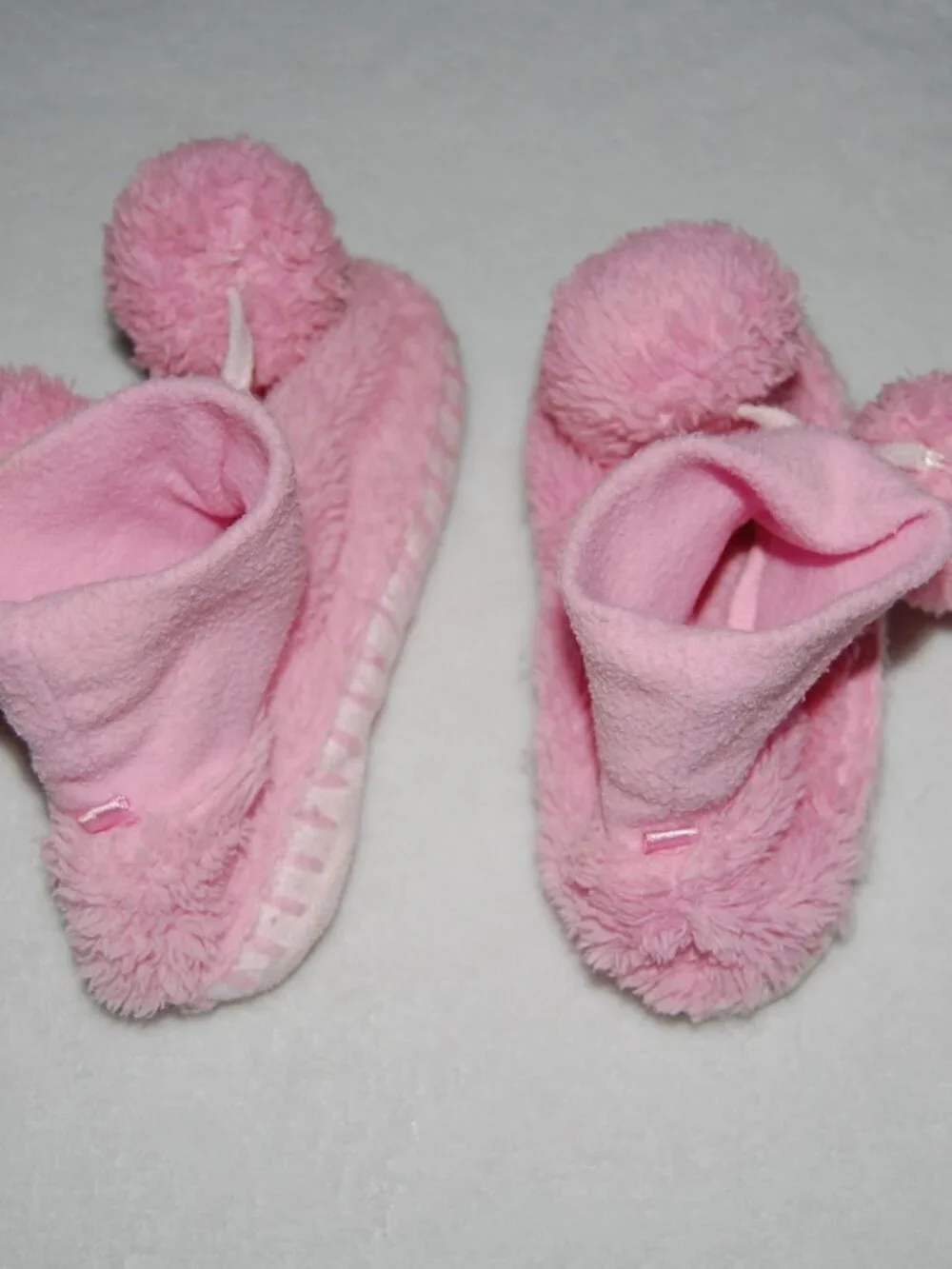 Baby Gap Pink Slipper Boots with Poms, Size 9T/10T (6.5